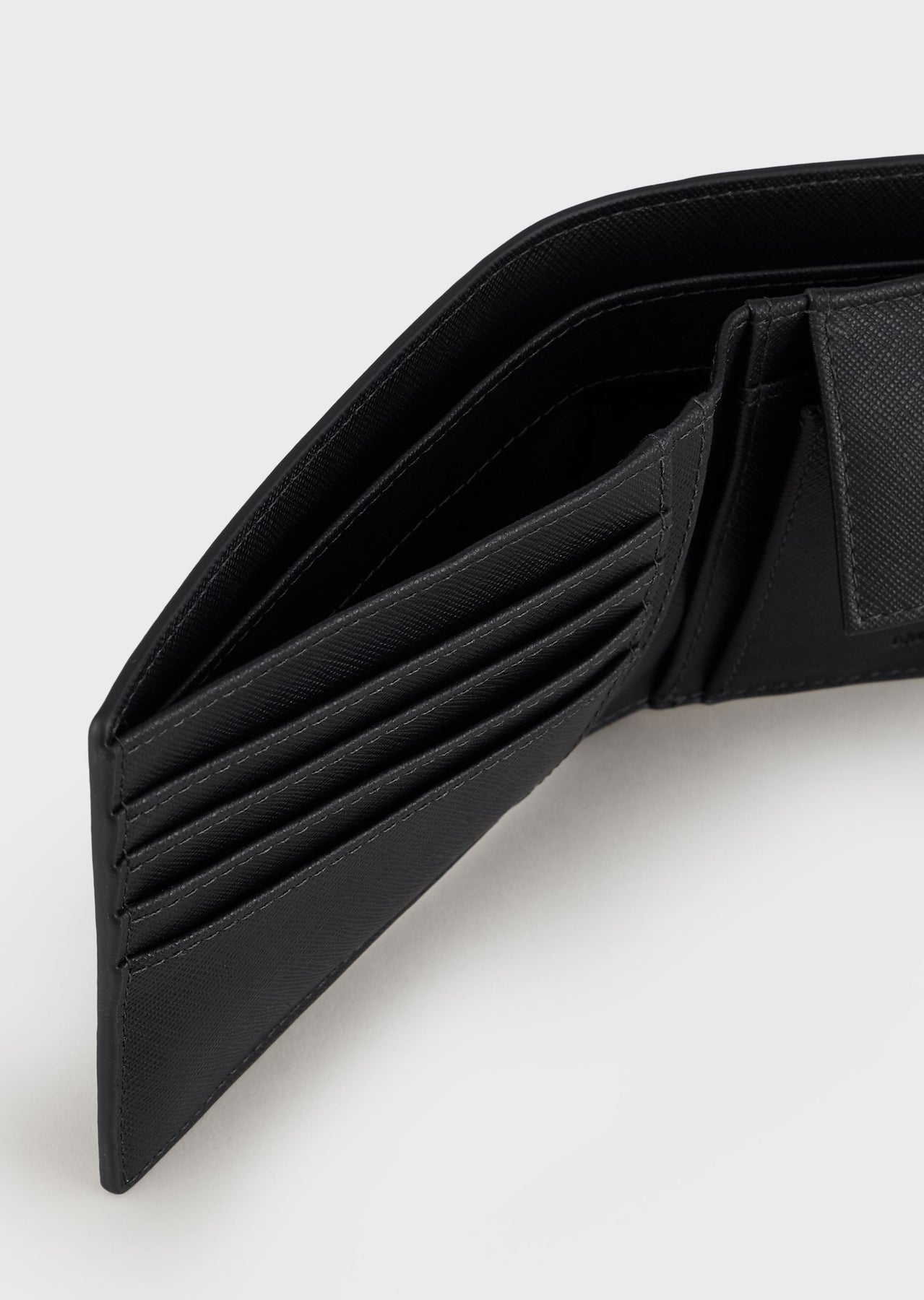Saffiano-print, regenerated leather crossbody bag
